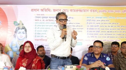 জন্মাষ্টমী ঘিরে মুন্সীগঞ্জে নিরাপত্তার চাদরে শোভাযাত্রা