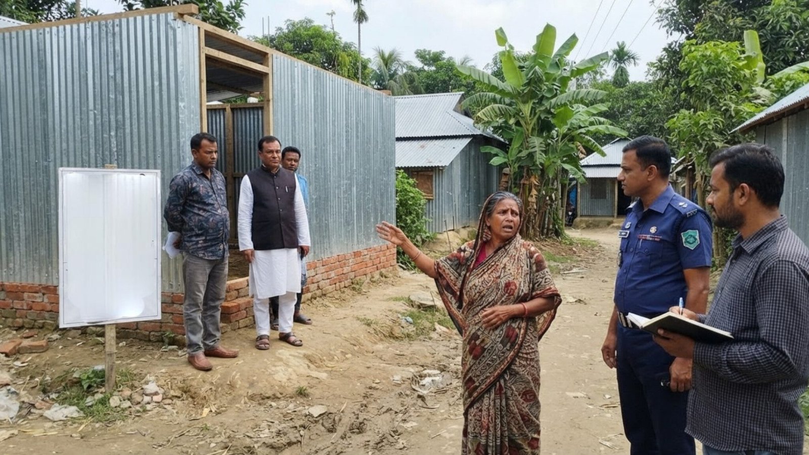 শ্রীনগরে প্রতিবেশীর জমি দখল করে ঘর নির্মাণে বিএনপির নেতাসহ ৩ জনের বিরুদ্ধে অভিযোগ