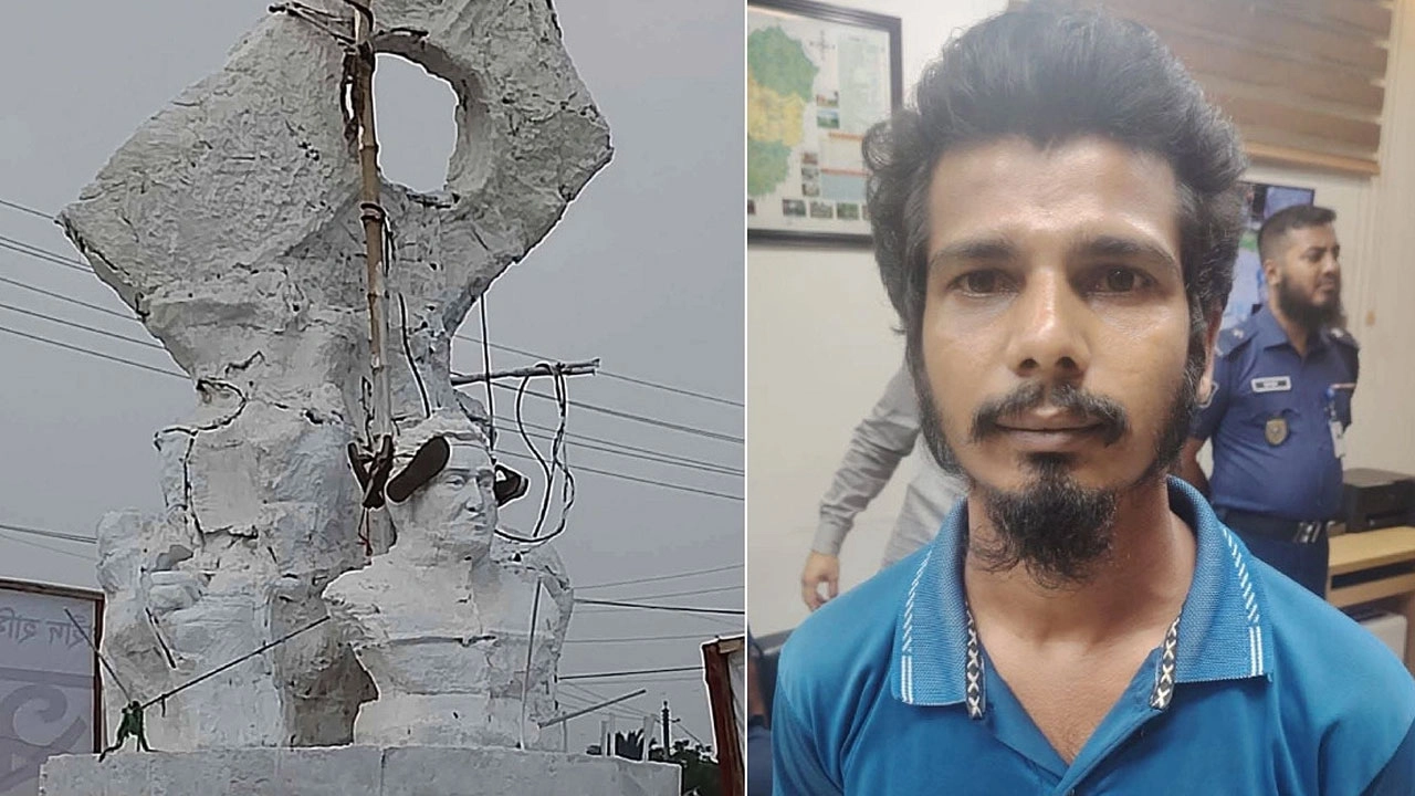 বীরশ্রেষ্ঠ হামিদুর রহমানের ভাস্কর্যে জুতার মালা, আটক ১